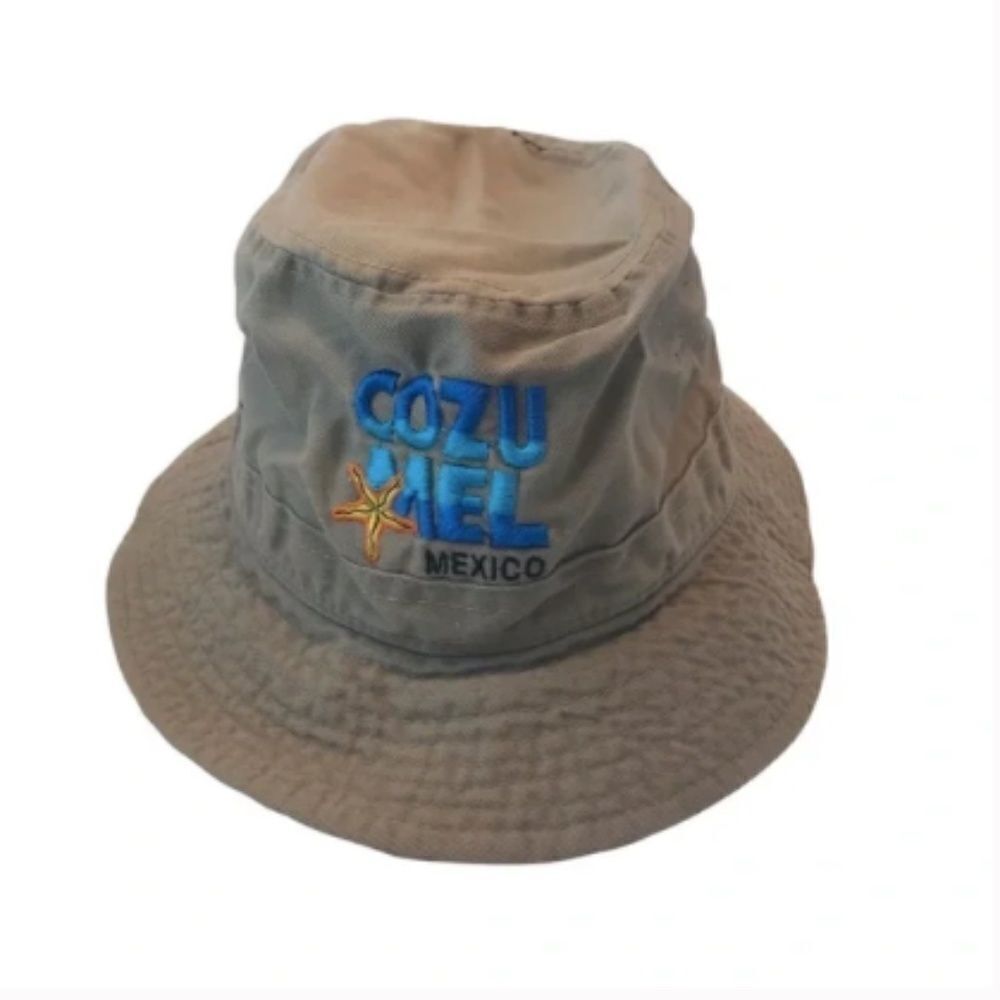 Bay Hot Cozumel Mexico Tan Khaki Bucket Hat